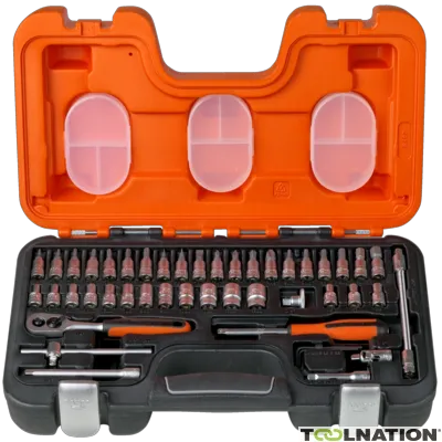 Bahco S460 Set di chiavi a bussola 1/4" 6 lati metriche 4-13 mm 46 pezzi
