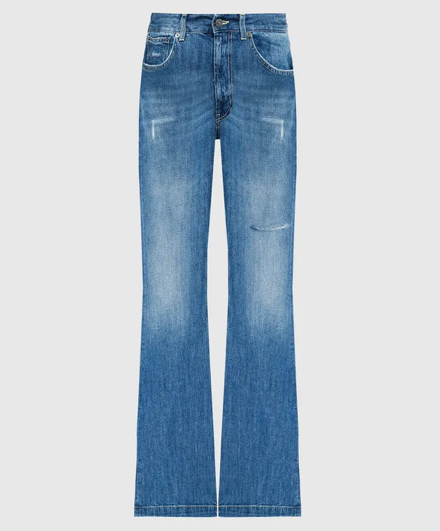 Dondup Jeans blu a zampa con effetto used DP728DF0269DGI9