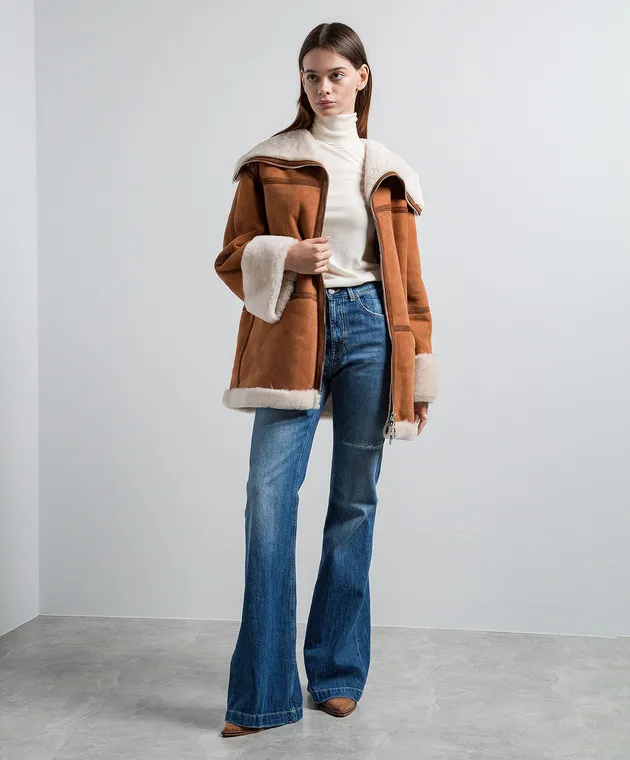 Dondup Jeans blu a zampa con effetto used DP728DF0269DGI9
