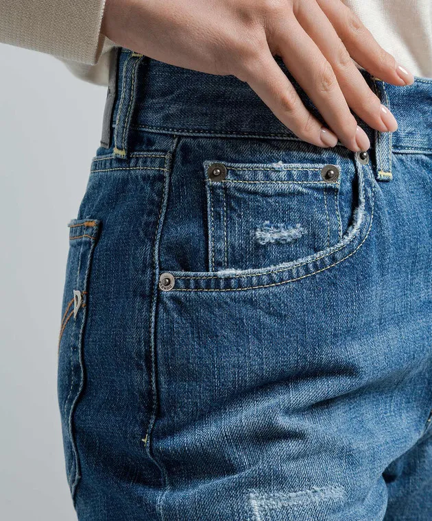 Dondup Jeans blu a zampa con effetto used DP728DF0269DGI9