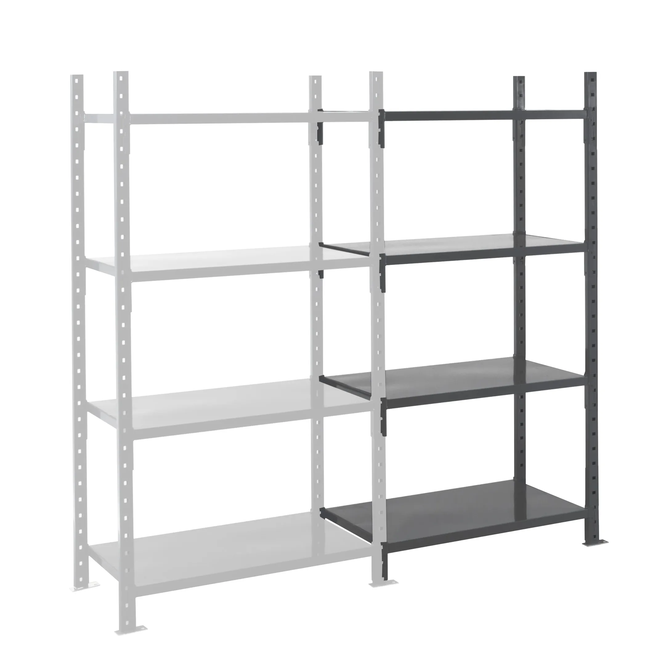 Piattaforma di espansione RAL 7024 Lamiera di acciaio Manorga 4 ripiani, 2000mm x 1010mm, 1000mm, capacità di carico